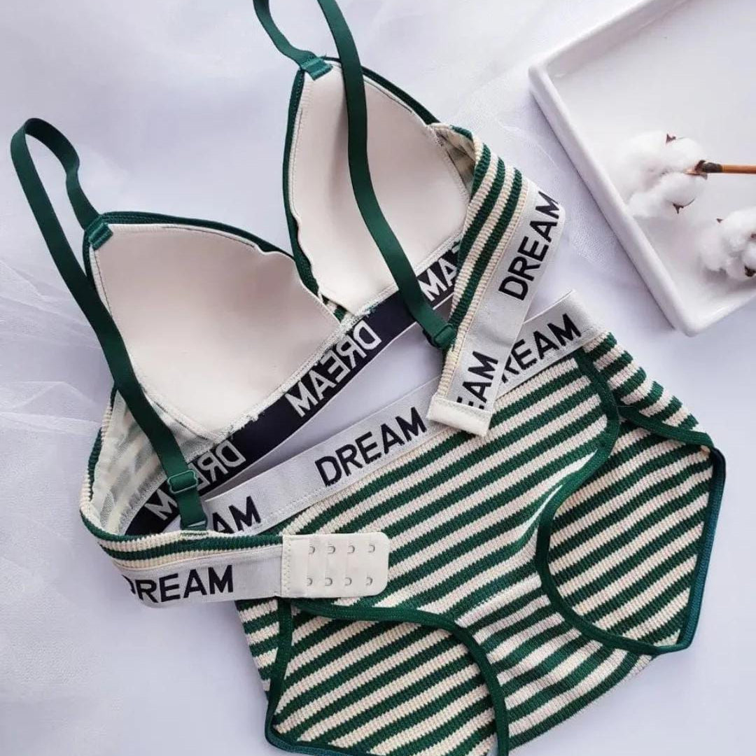 Dream Knit Line Design Bra and Panty Set