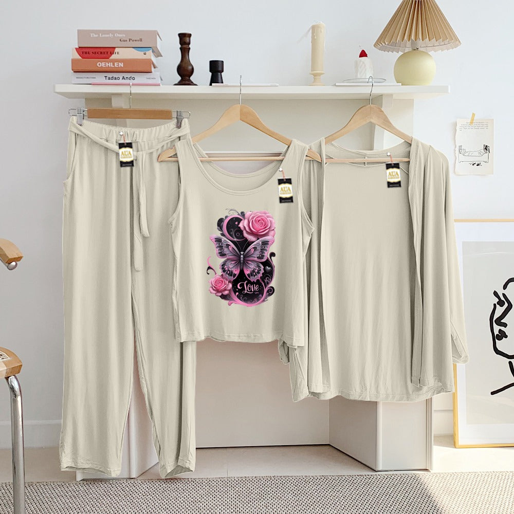LADIES NIGHT SUIT
3 Pieces Inner Gawn + Trouser
