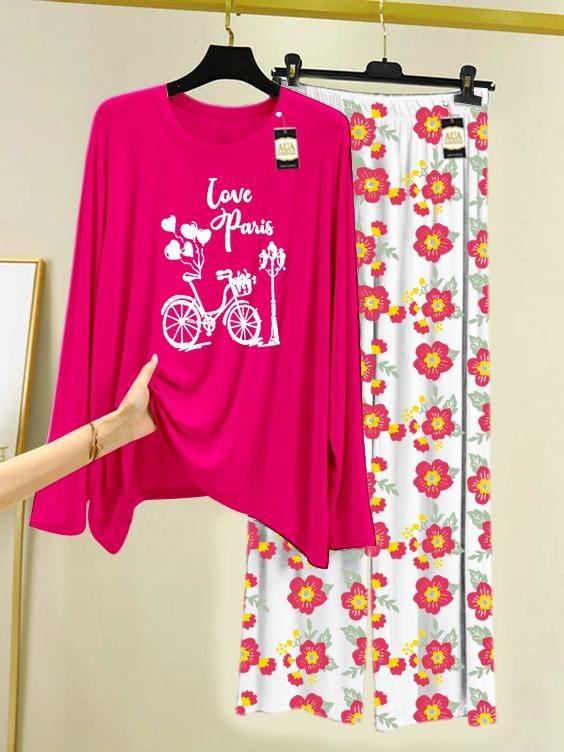 Pink Multi Printed Sleepwear Set