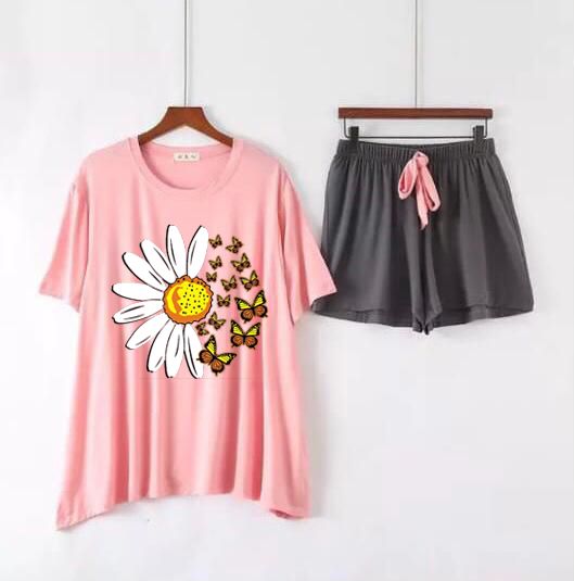 Cotton Half Sleeve Short Nighty for Women