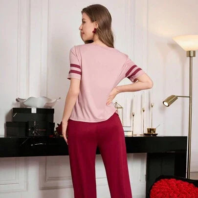 Two Heart Printed Night Suit