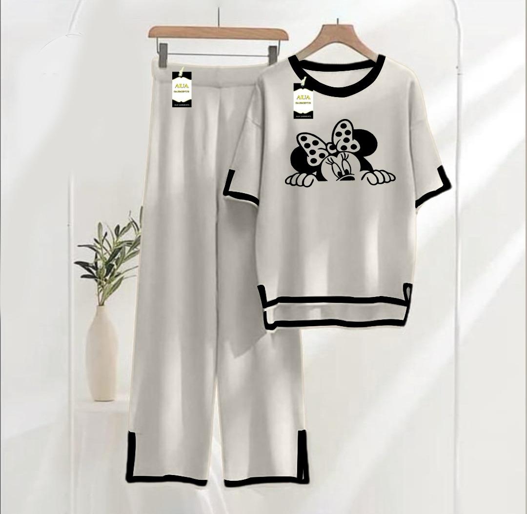 grey Printed Turkish Winter Co-Ord Set for Women - Warm & Stylish Loungewear