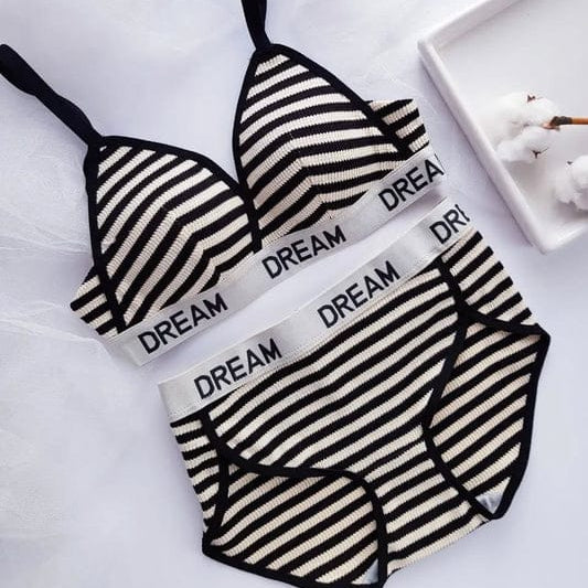 Dream Knit Line Design Bra and Panty Set