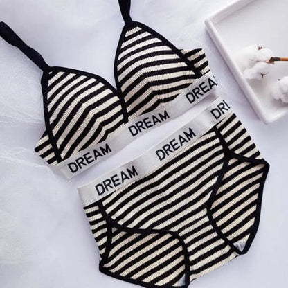 Dream Knit Line Design Bra and Panty Set