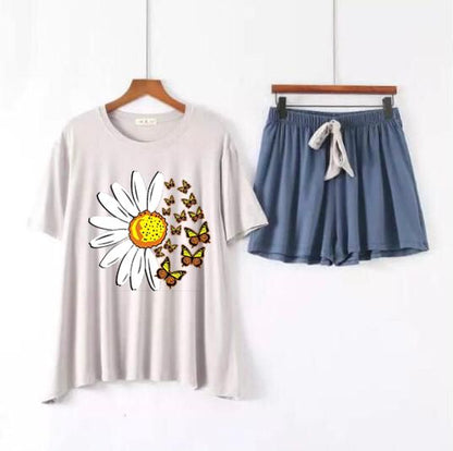 Cotton Half Sleeve Short Nighty for Women