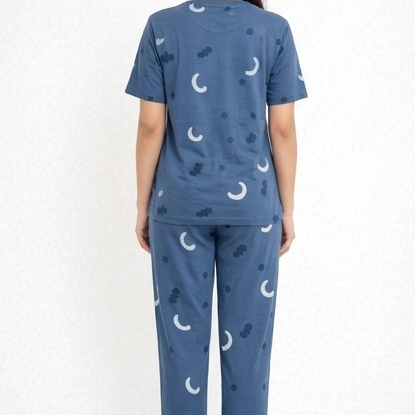 Soft Cotton moon Printed Night Suit Set