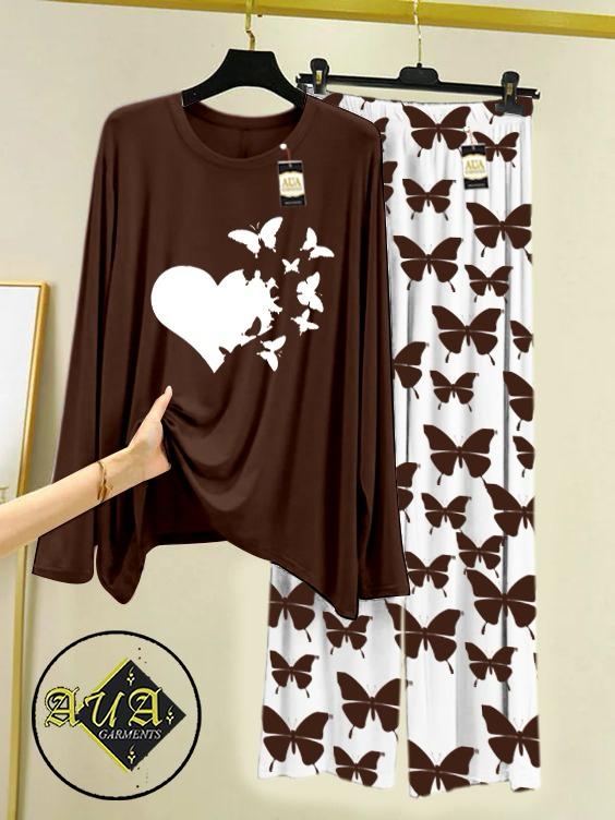 Stylish Sleepwear Set for a Cozy Night's Rest Wear With Multi Printed Set