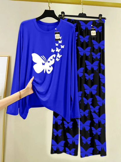 Navy Printed Nightwear Set