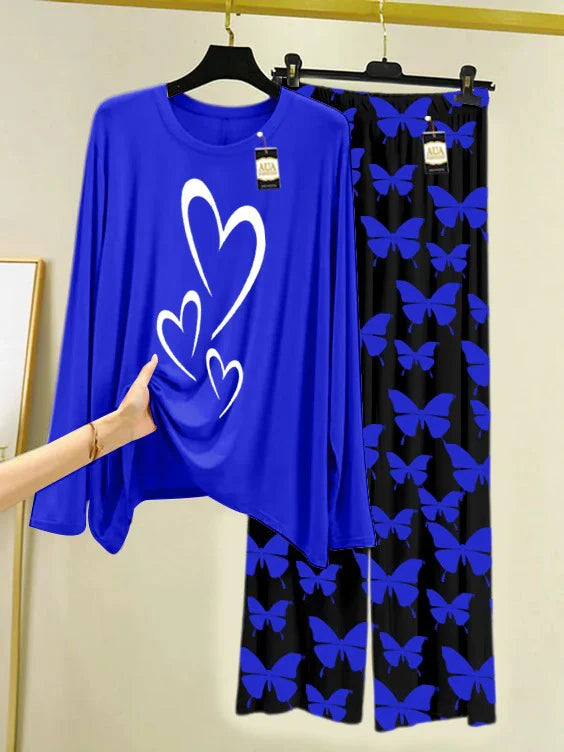 Navy Printed Nightwear Set