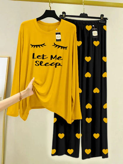 YELLOW Printed Nightwear Set
