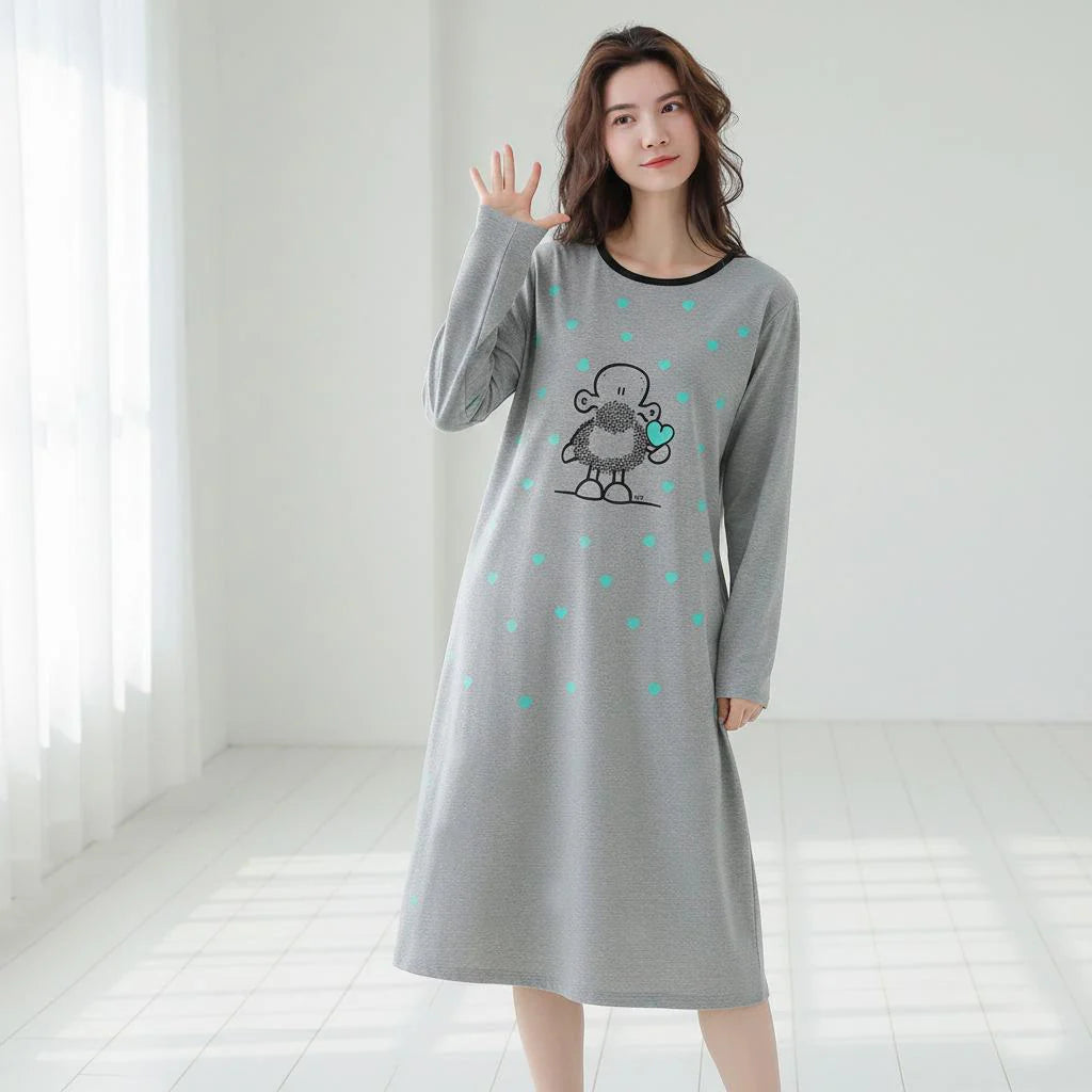 Printed design women long t shirt