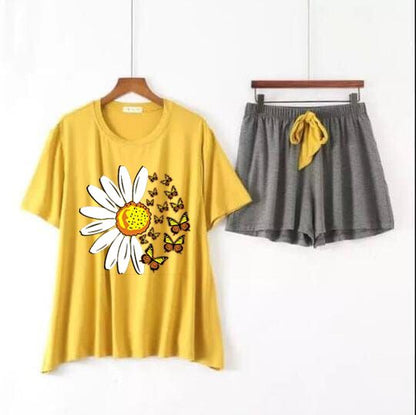 Cotton Half Sleeve Short Nighty for Women