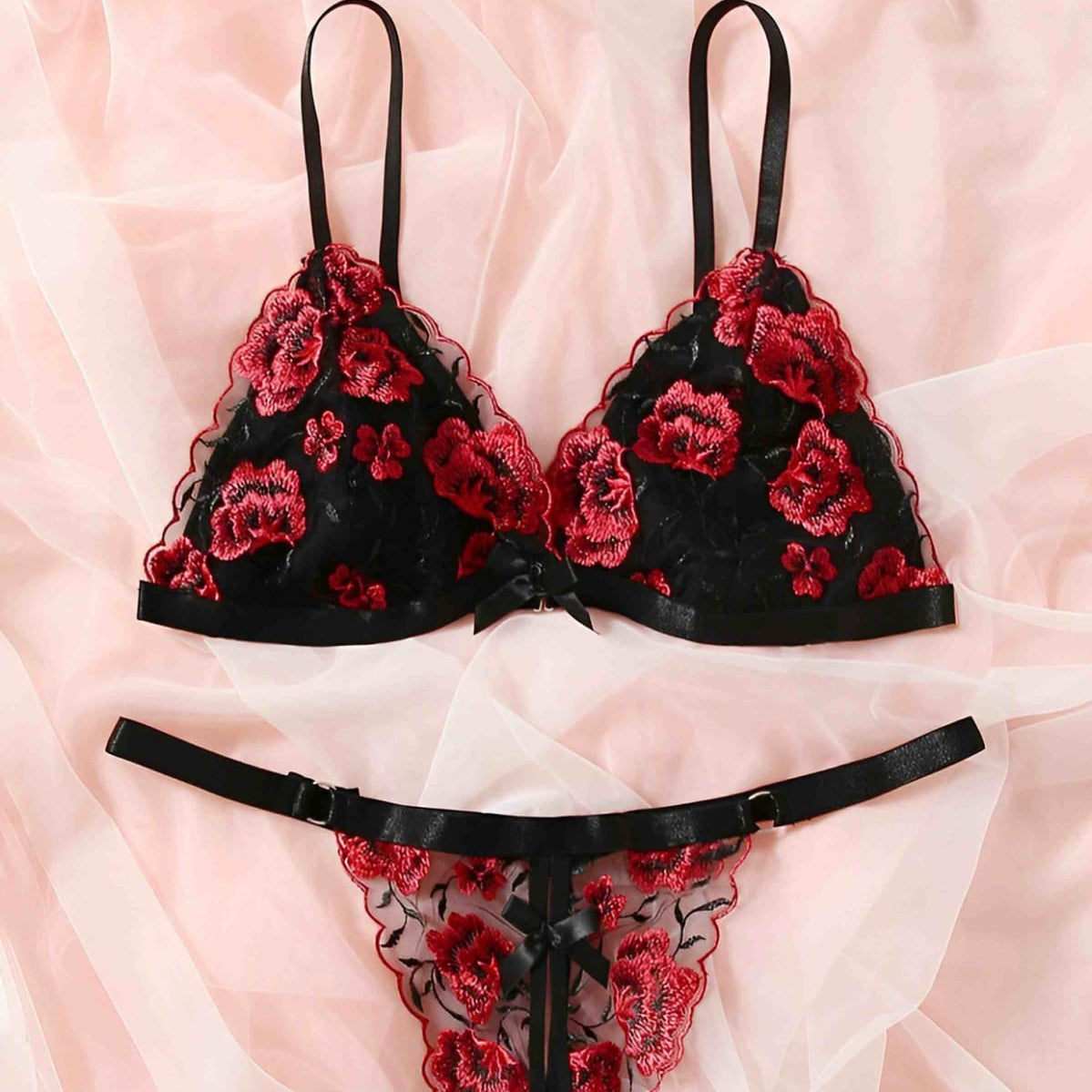 premium Net Silk Bra Set for Women (Free Size 28–40)