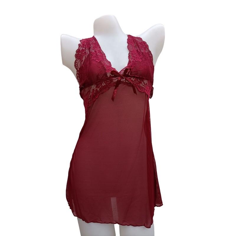 Short Net Nighty 2 Piece Set for  Bridal Nightwear