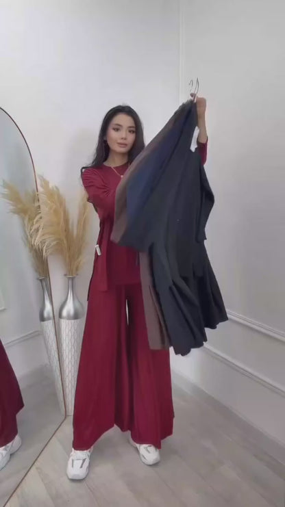 plain flapper style night suit in cotton jersey for summer