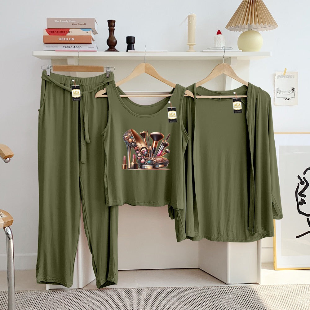 LADIES NIGHT SUIT

3 Pieces Inner Gawn + Trouser