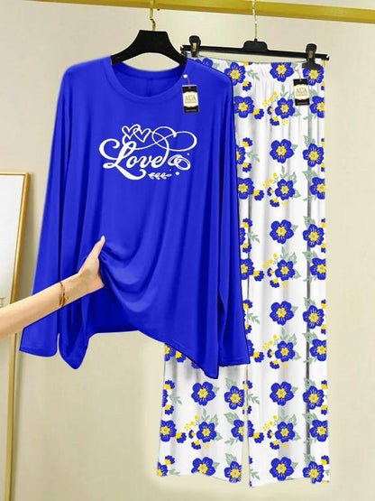 Stylish Sleepwear Set for a Cozy Night's Rest Wear With Multi Printed Set