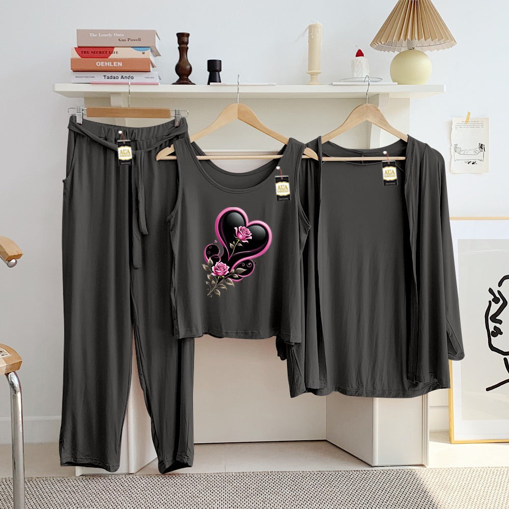 LADIES NIGHT SUIT

3 Pieces Inner Gawn + Trouser