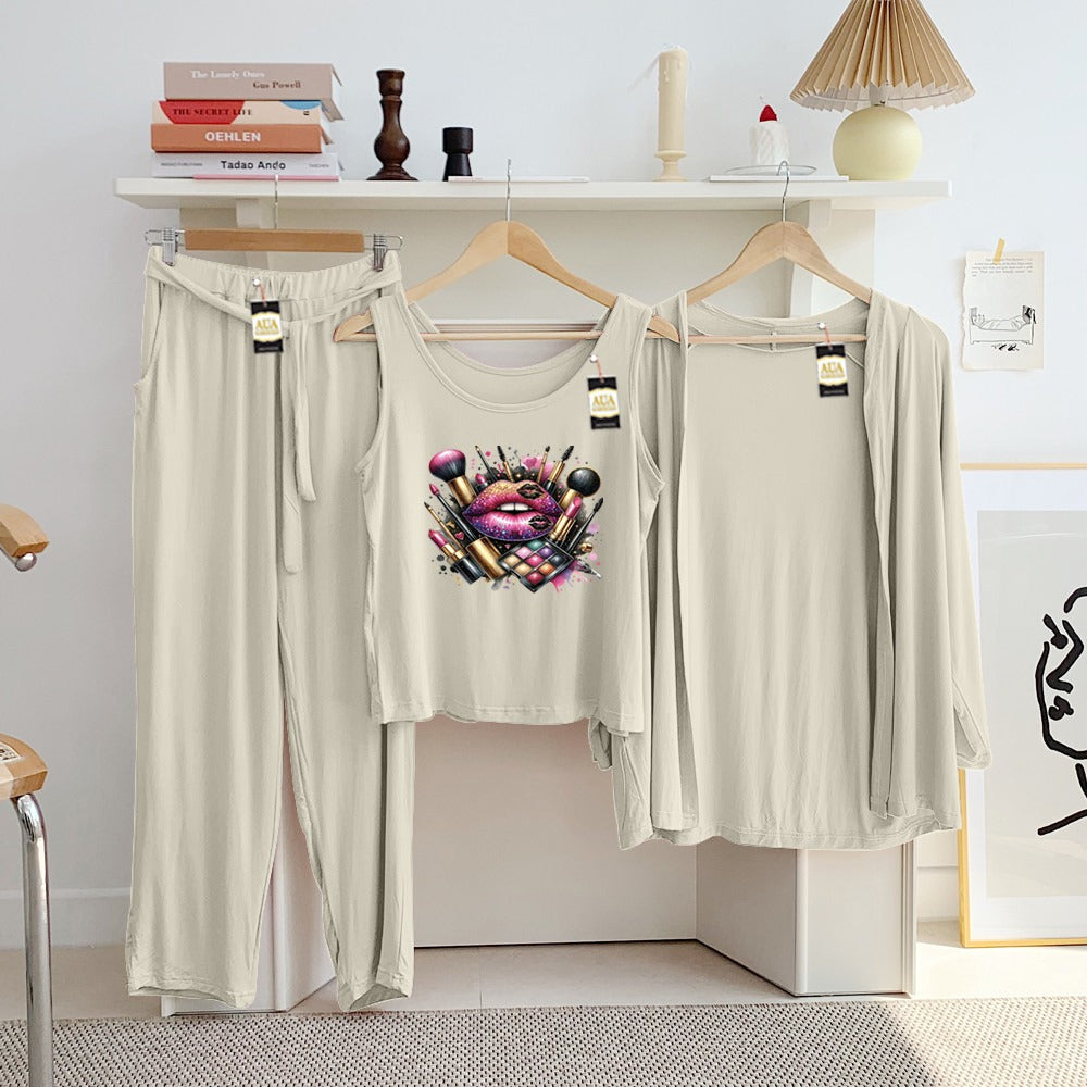 LADIES NIGHT SUIT

3 Pieces Inner Gawn + Trouser