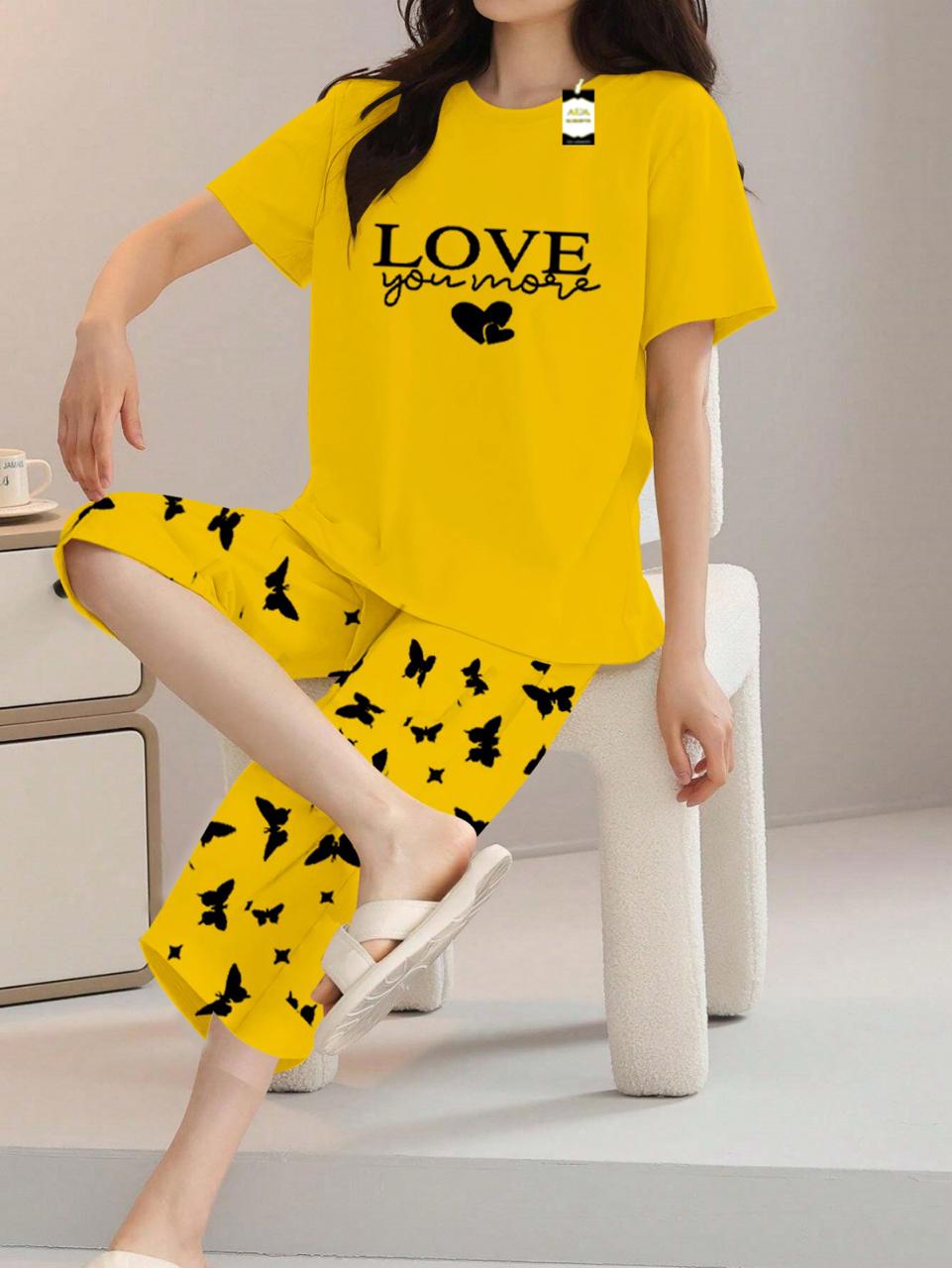 Stylish Sleepwear Set for a Cozy Night's Rest Wear With Multi Printed Set