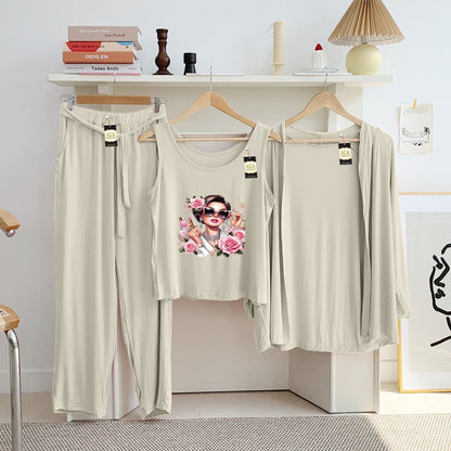 LADIES NIGHT SUIT

3 Pieces Inner Gawn + Trouser