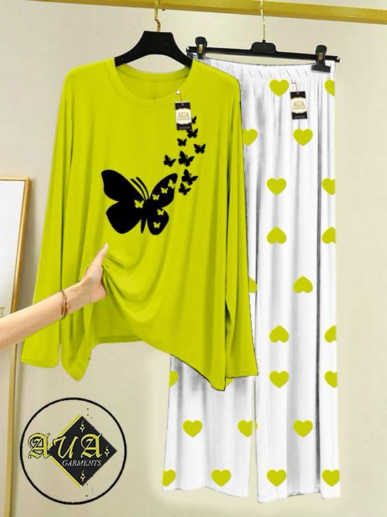 Stylish Sleepwear Set for a Cozy Night's Rest Wear With Multi Printed Set
