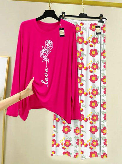 Pink Multi Printed Sleepwear Set