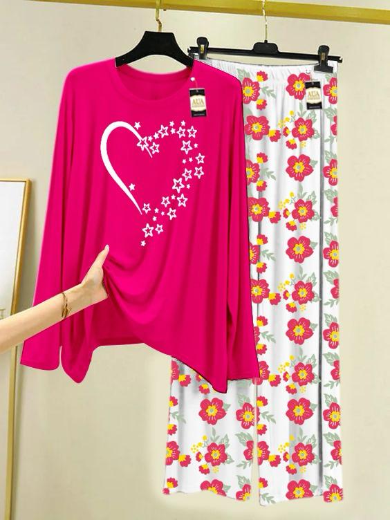 Pink Multi Printed Sleepwear Set