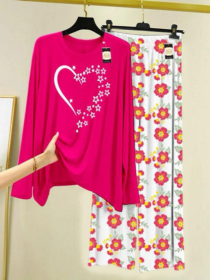 Pink Multi Printed Sleepwear Set