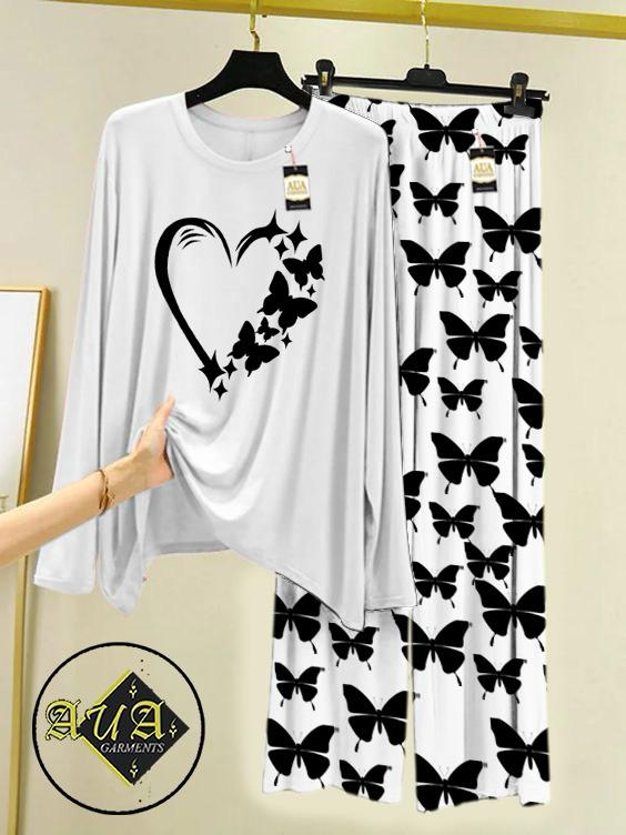 Stylish Sleepwear Set for a Cozy Night's Rest Wear With Multi Printed Set